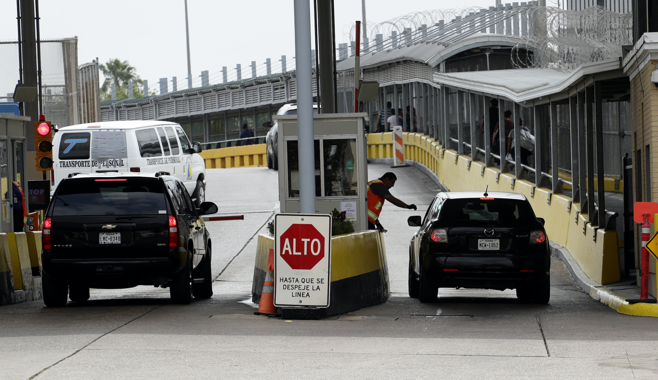 Claim they're going shopping: Border officials allow hundreds of Mexican vehicles to cross despite Trump ban