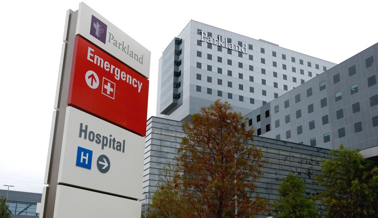 The new Parkland Memorial Hospital building sits ready for business in Dallas, Texas.