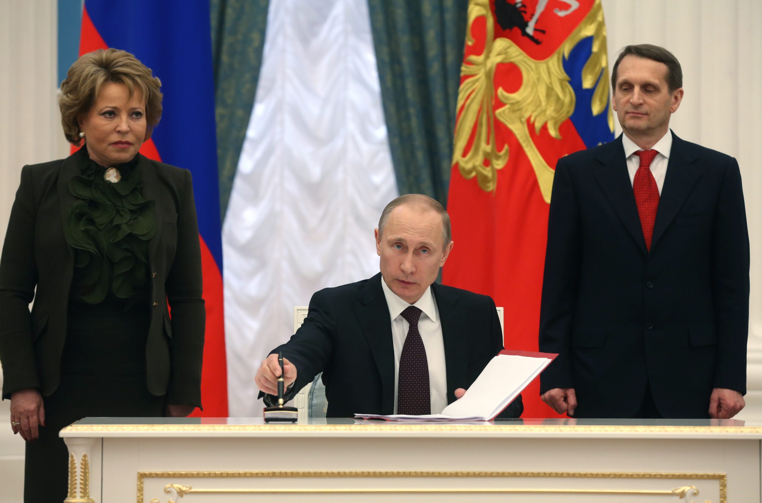 Vladimir Putin, Valentina Matviyenko, Sergei Naryshkin