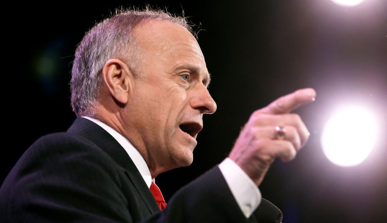 Rep. Steve King, R-Iowa, speaks during an event.