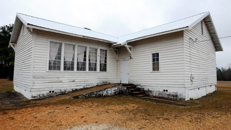 Pictured here is the old Mount Sinai Junior High School, a so-called "Rosenwald School" built during the Jim Crow era near Prattville, Ala.