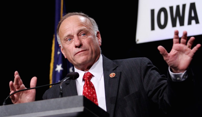 Rep. Steve King, R-Iowa, speaks during an event.