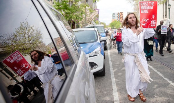 ‘I forgive you for trespassing against me’: Man dressed as ‘Philly Jesus’ forcibly removed from cathedral