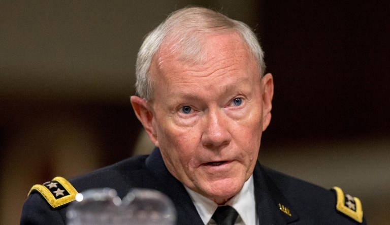 Joint Chiefs Chairman Gen. Martin Dempsey testifies on Capitol Hill in D.C.