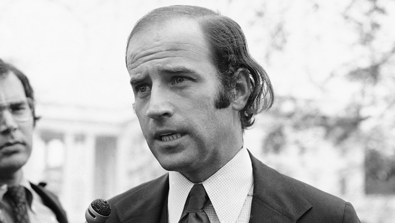 Joseph Biden, the newly-elected Democratic Senator from Delaware, is shown in Washington, Dec. 12, 1972. (AP Photo/Henry Griffin)