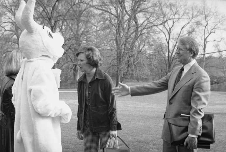 President Jimmy Carter and the Easter Bunny, in happier times.