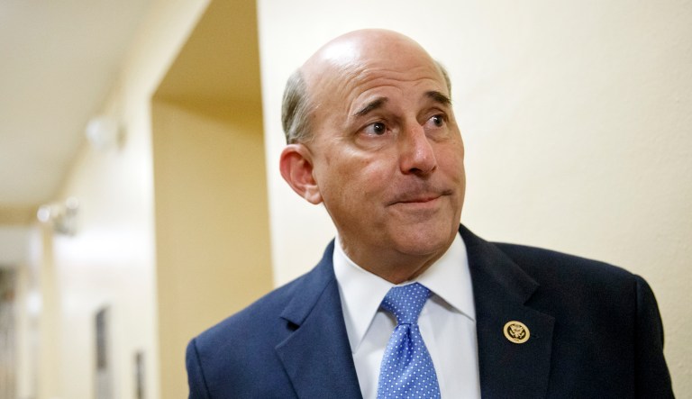 Rep. Louie Gohmert, R-Texas, talks to reporters on Capitol Hill in Washington.