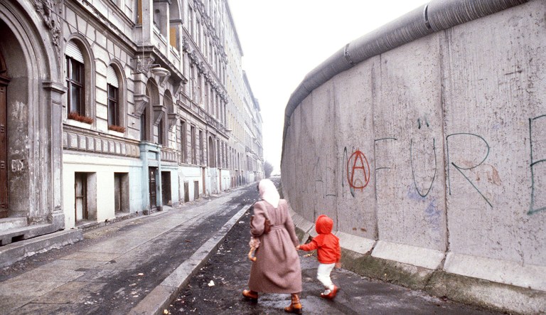 The Berlin Wall - undated photo. 