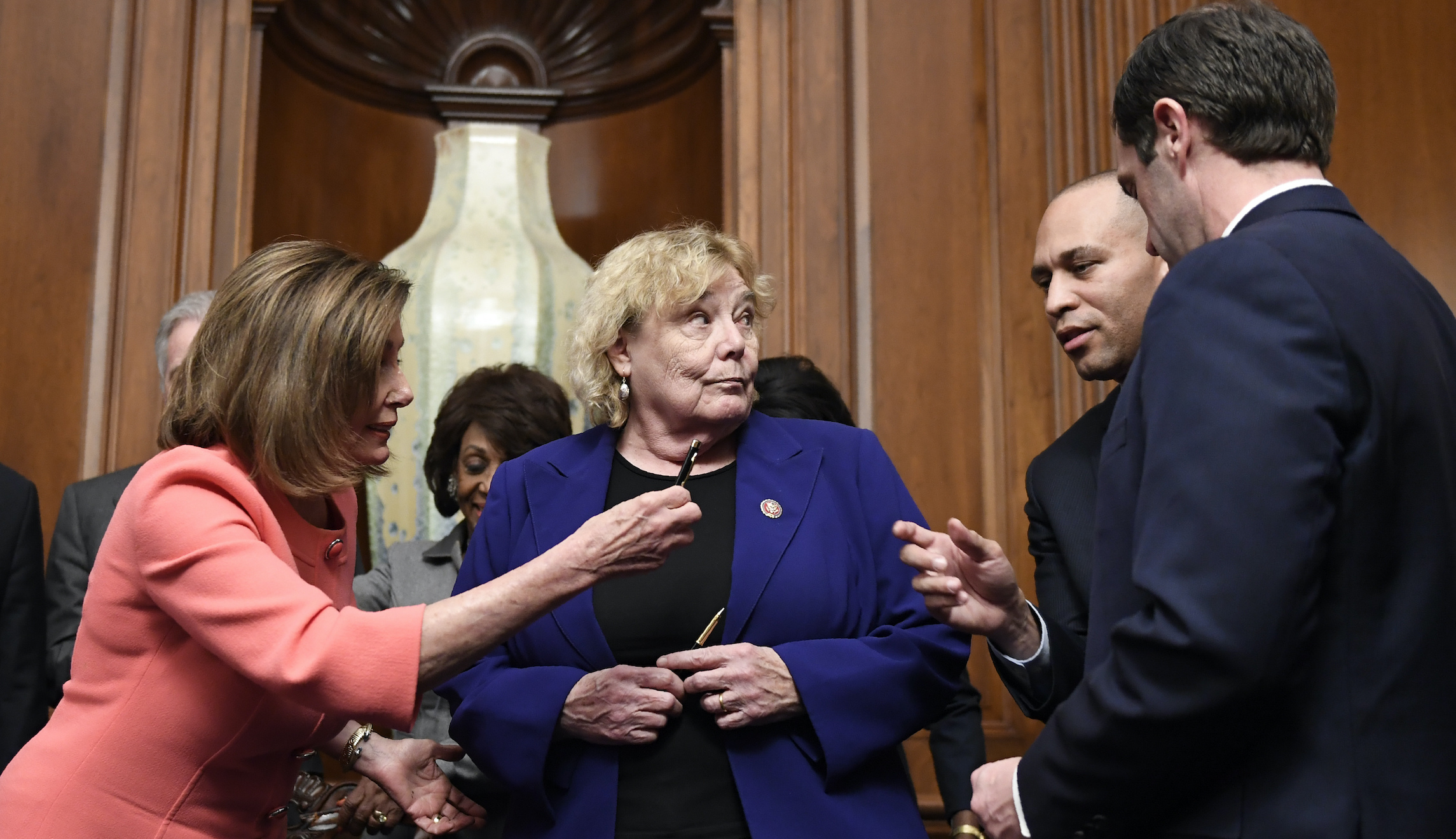 ‘No one’s giggling around here’: Democrats defend impeachment ceremony