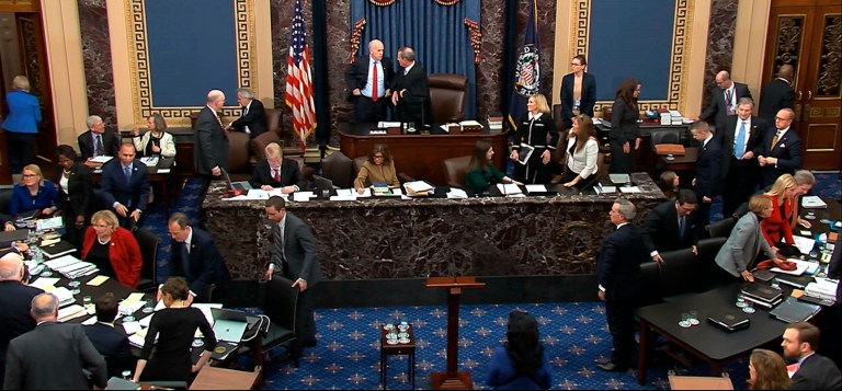 ‘Schumer is the devil!’: Anti-abortion protester disrupts impeachment trial