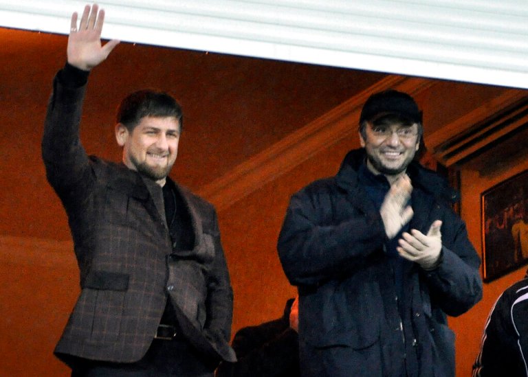 Chechen leader Ramzan Kadyrov, left, and Russian billionaire industrialist Suleiman Kerimov.