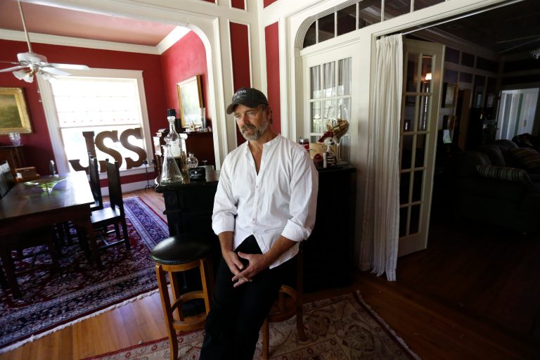 Actor John Schneider talks about his career inside his home at John Schneider Studios in Holden, La., Thursday, April 7, 2016. 