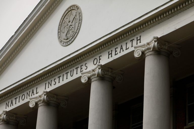 FILE - The main building of the National Institutes of Health is seen in Bethesda, Md., in this Aug. 17, 2009 file photo.  (AP Photo/J. Scott Applewhite, File)