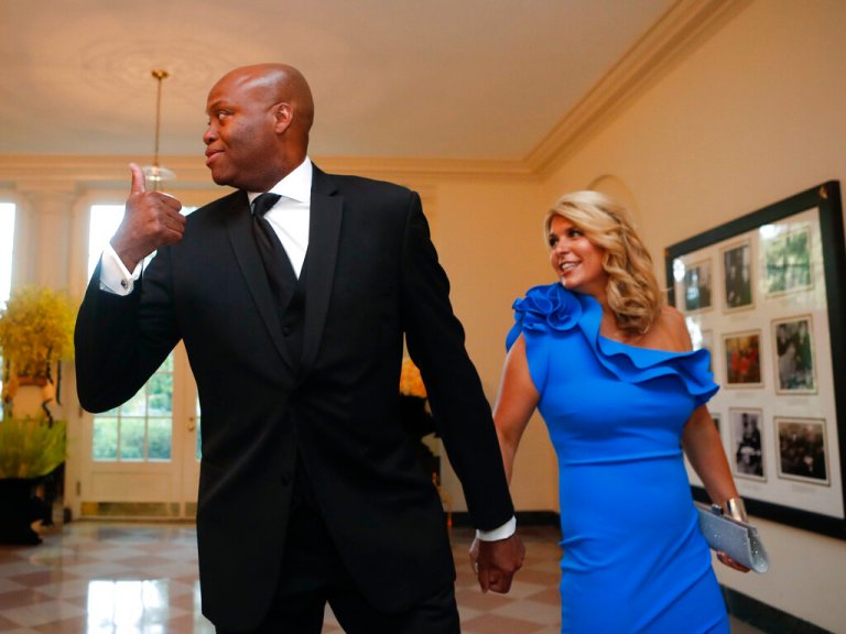 Craig Robinson and his wife, Kelly Robinson, are suing their children's former school over alleged racial bias.