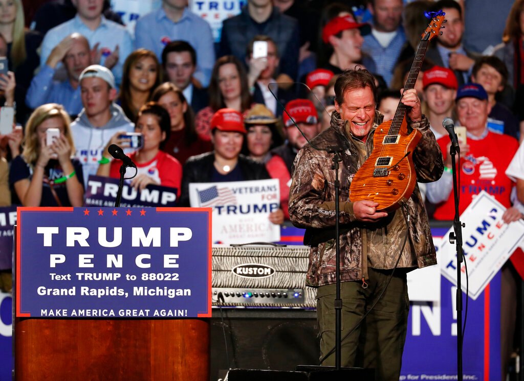 Rocker Ted Nugent back on the Trump Train