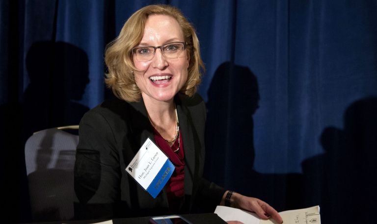 Joan Larsen, seen here in 2016, is among the contenders to fill seat vacated on the Supreme Court by the death of Ruth Bader Ginsburg.