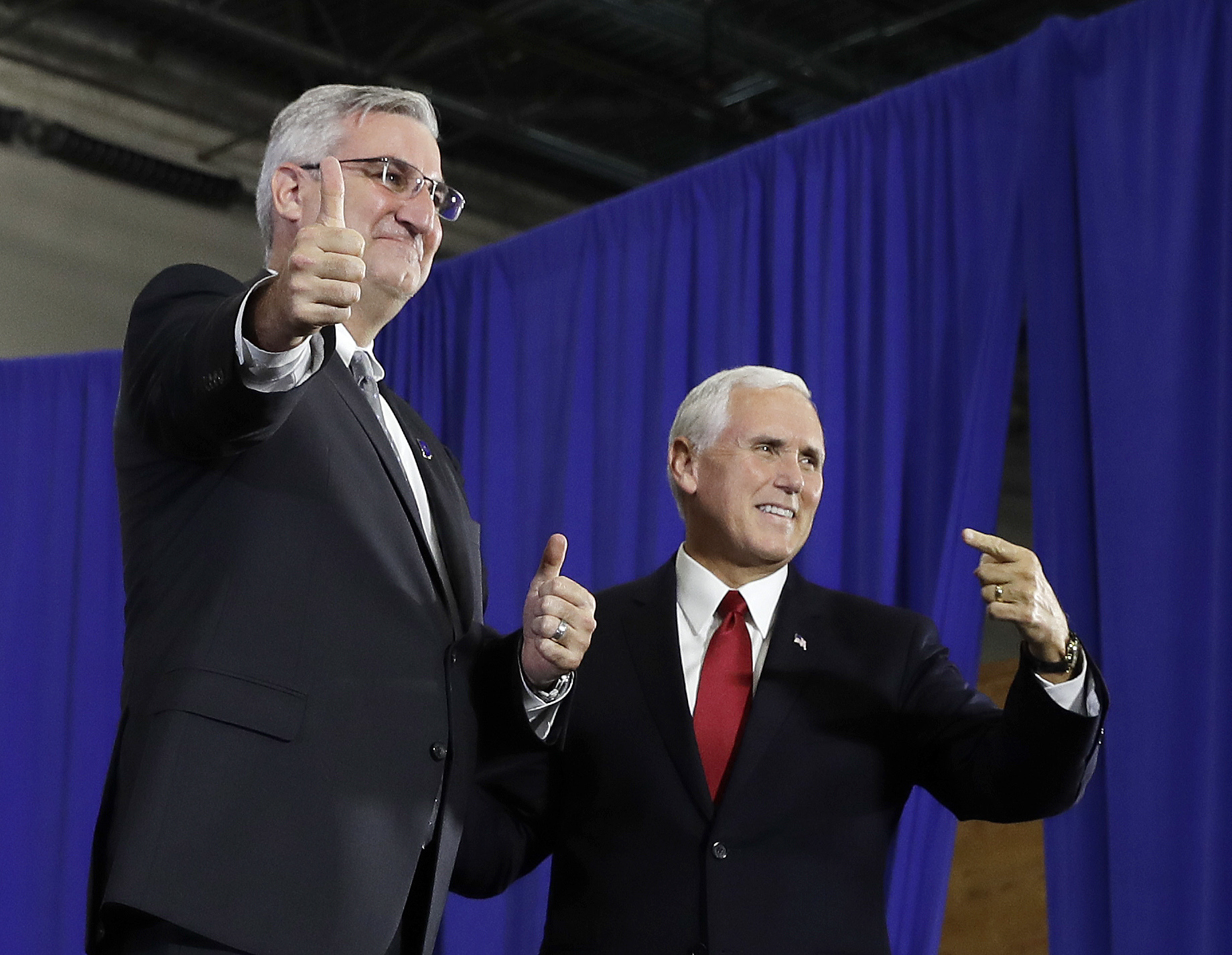 Indiana Gov. Eric Holcomb endorses Mike Pence for president in 2024