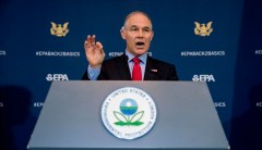 EPA’s embattled Scott Pruitt praises Trump as he officially rejects Obama auto rules