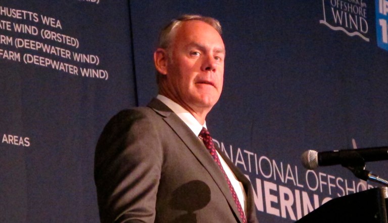 US Interior Secretary Ryan Zinke. 