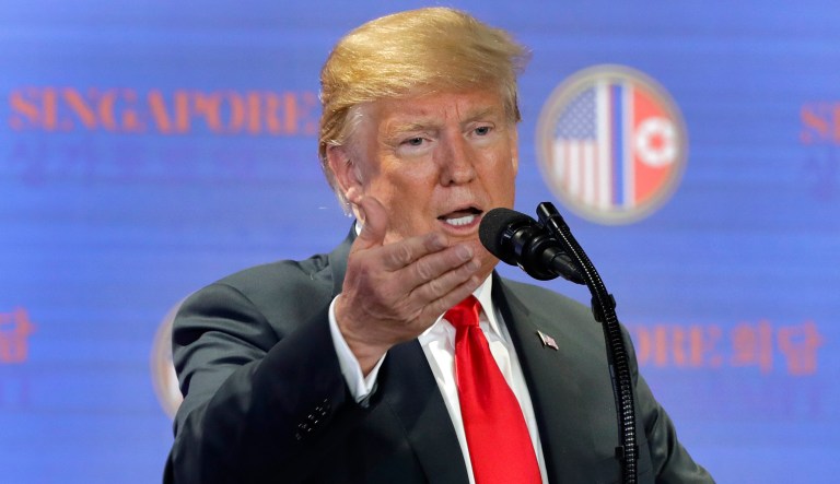 President Trump answers questions about the summit with North Korea leader Kim Jong Un in Singapore. 