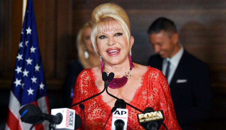 Ivana Trump speaks at the Plaza Hotel in New York.