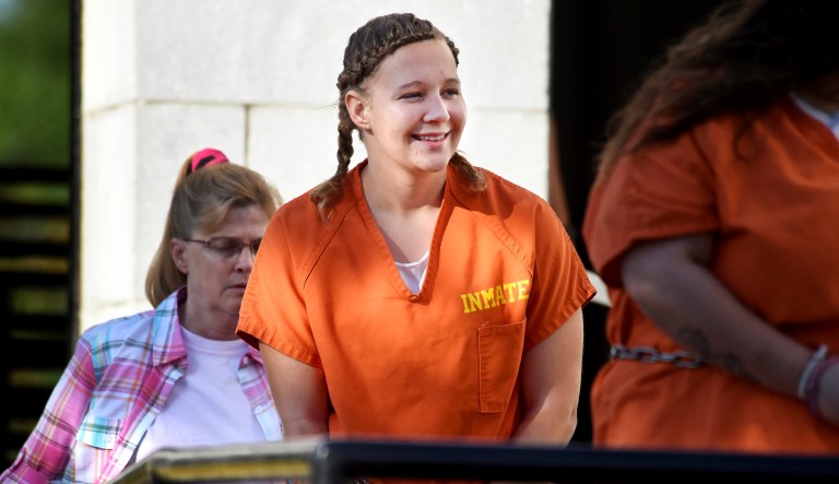Reality Winner, charged with leaking U.S. secrets to a news outlet, walks into the Federal Courthouse in Augusta, Ga. 