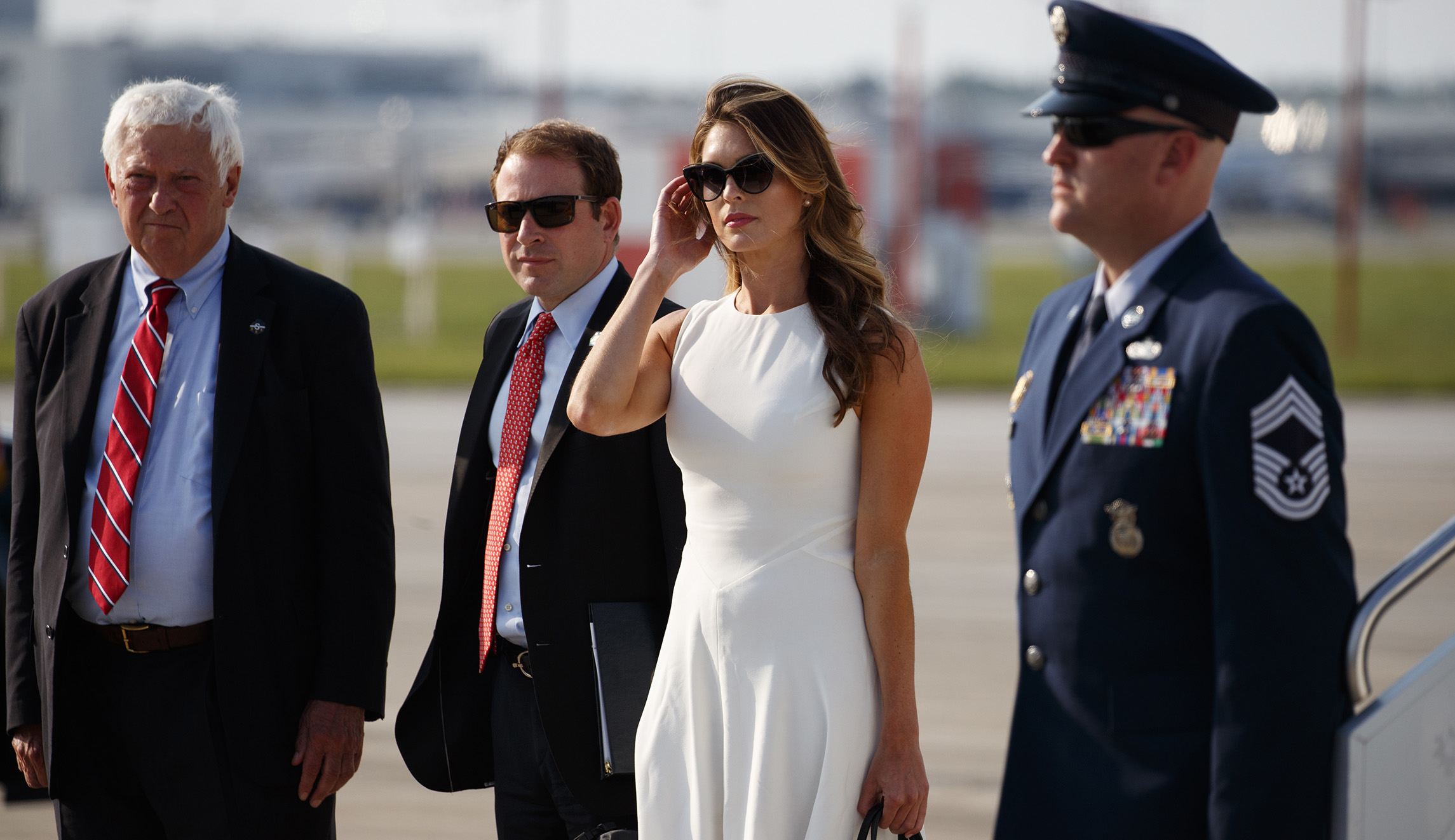 Hope Hicks spotted boarding Air Force One ahead of Trump rally in Ohio