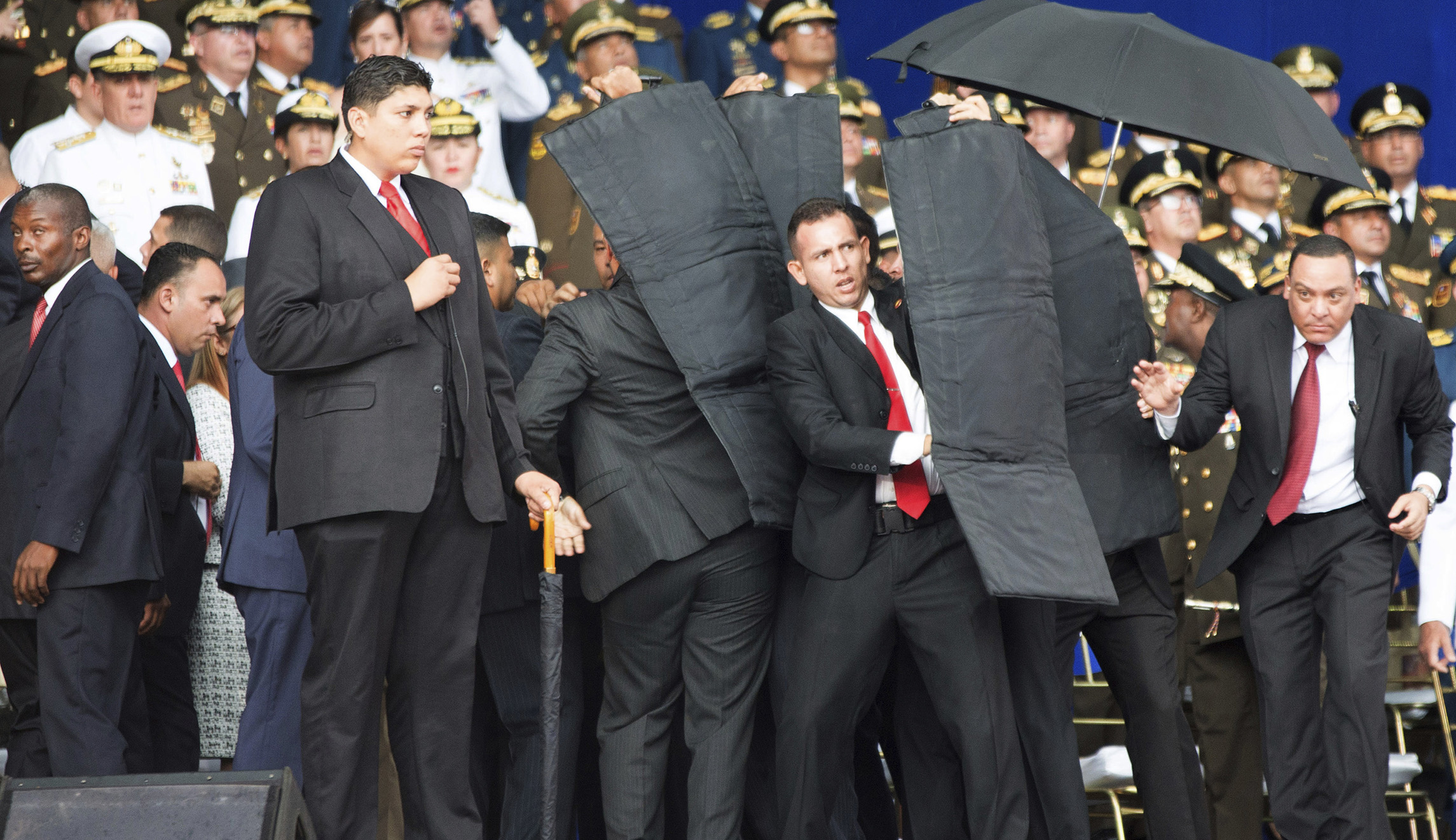Six people detained after drone explosions interrupt Maduro’s speech
