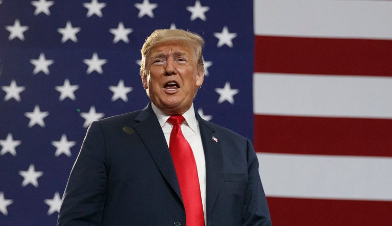 President Trump speaks at a rally in Lewis Center, Ohio. Showtime will air a new documentary series from award-winning filmmaker Alex Gibney examining the history of clashes between U.S. presidents and the FBI. 