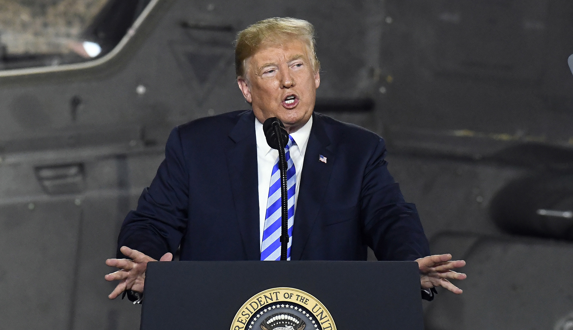 Trump faults local politicians, high cost in canceling military parade