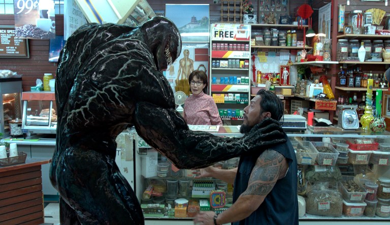 This image released by Sony Pictures shows a scene from "Venom."