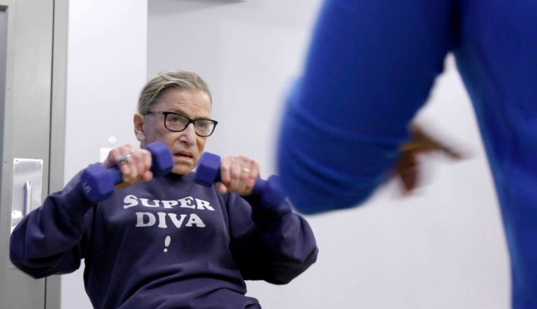 This image released by Magnolia Pictures shows Supreme Court justice Ruth Bader Ginsberg in a scene from "RBG."