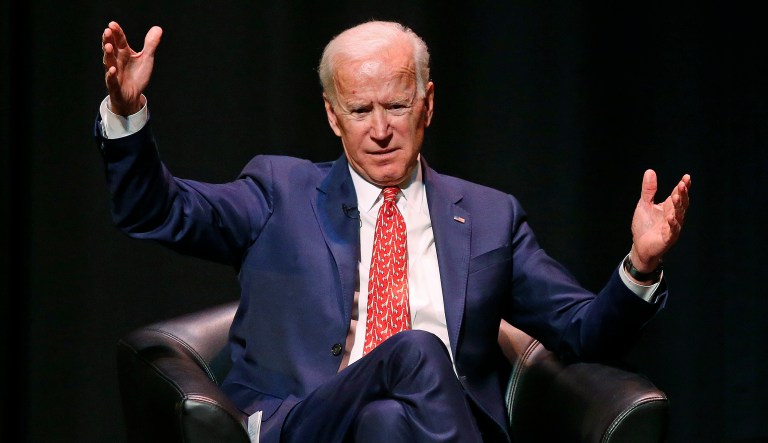In this Dec. 13, 2018, file photo, former Vice President Joe Biden speaks at the University of Utah in Salt Lake City. 