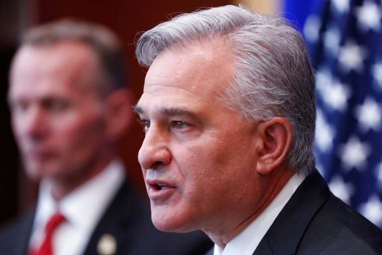 Allegheny County District Attorney Stephen Zappala, right. (AP Photo/Keith Srakocic)