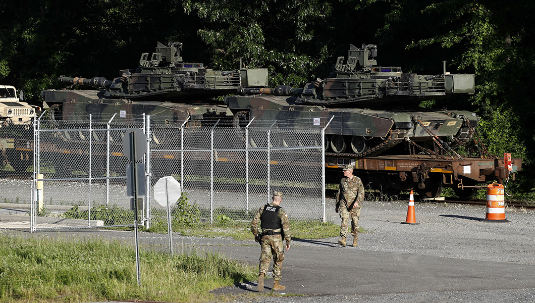 Tanks arrive in DC ahead of Fourth of July
