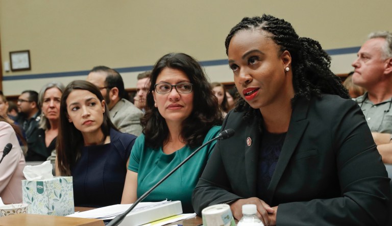 Ayanna Pressley and Rashida Tlaib support proposed legislation to defund local police and ICE