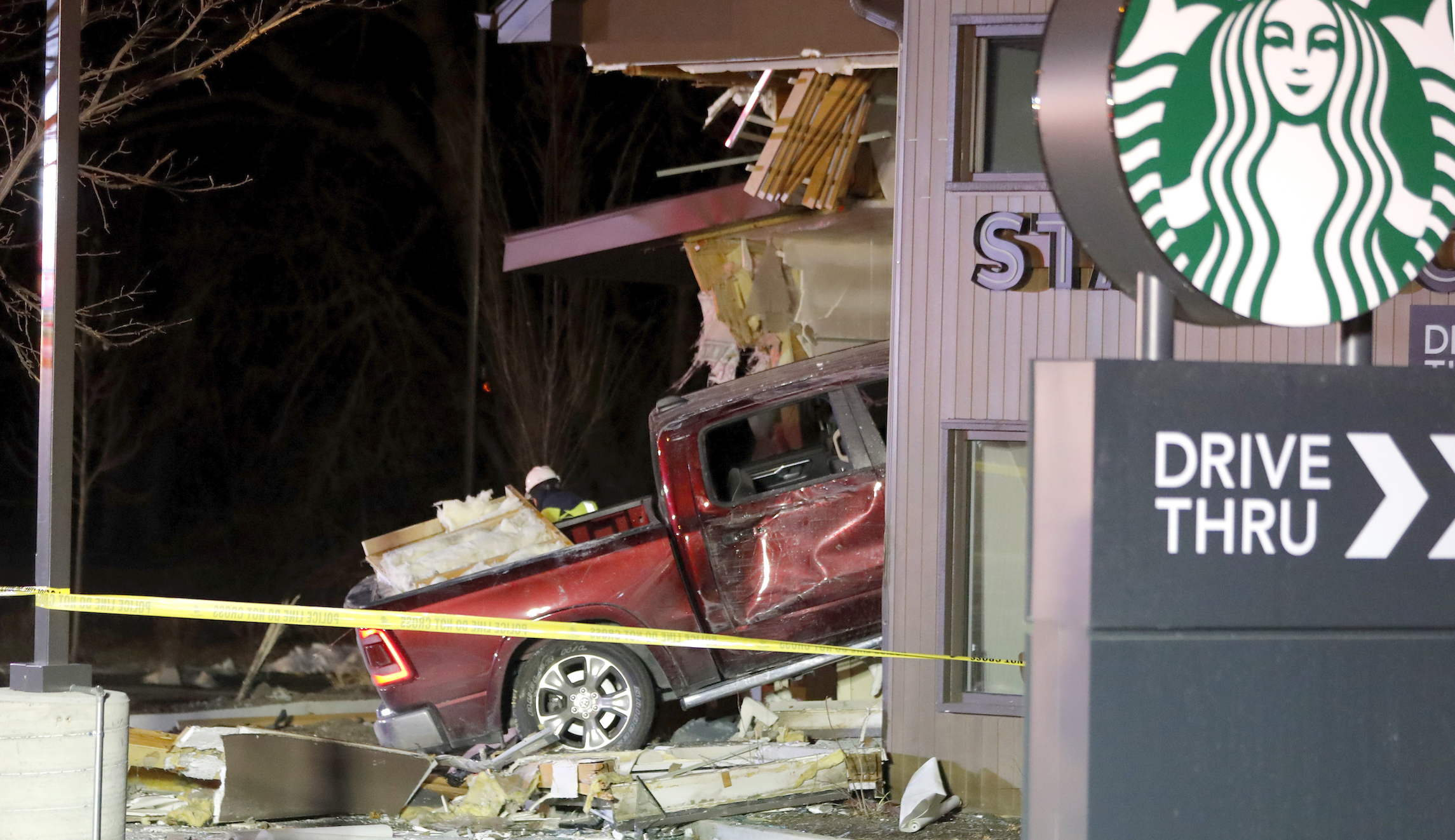Truck driver injures five after crashing through a crowded Starbucks