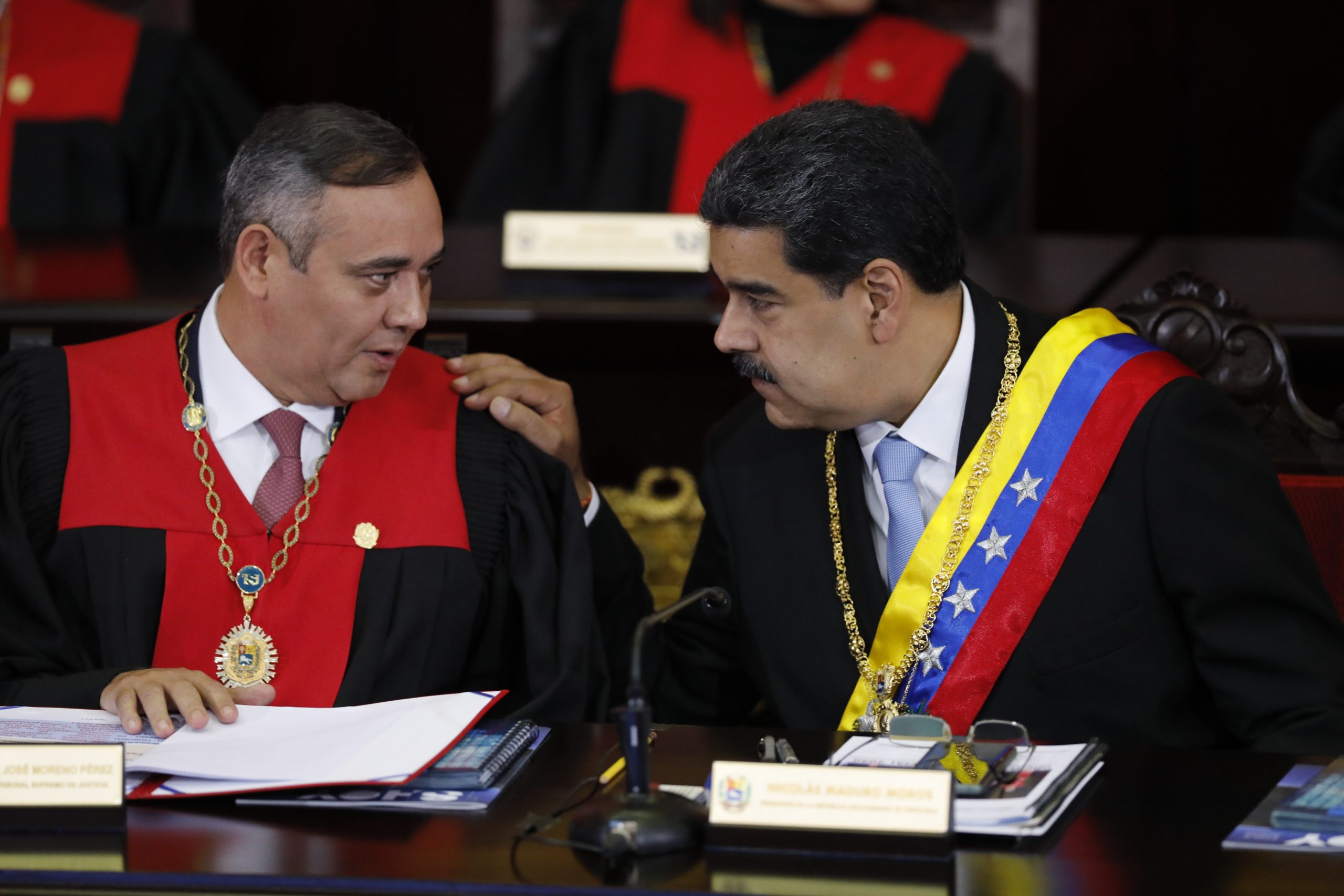 Maikel Moreno and Nicolas Maduro