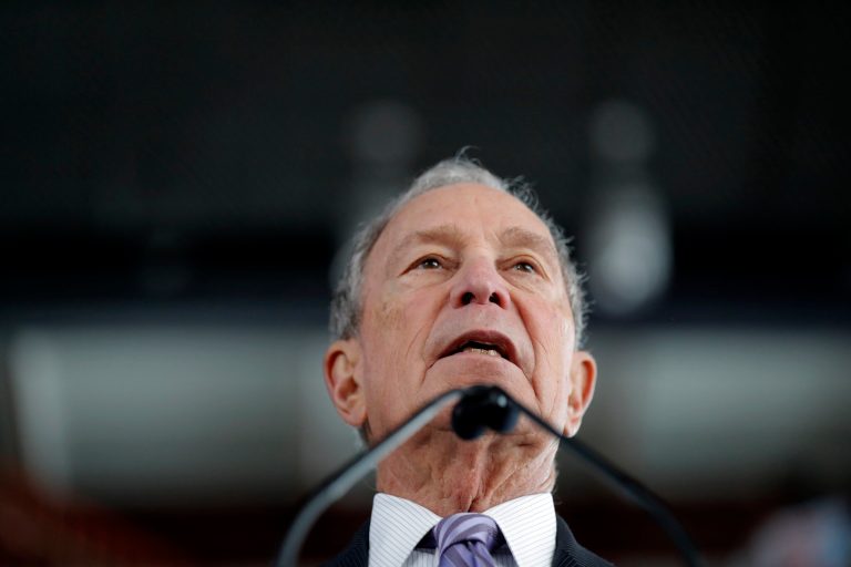 Democratic presidential candidate and former New York City Mayor Mike Bloomberg speaks at a campaign event in Raleigh, N.C., Thursday, Feb. 13, 2020.