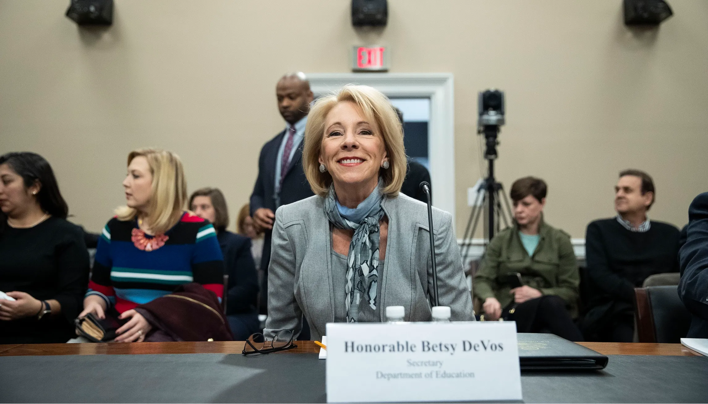 Unions target Betsy DeVos as she defends children