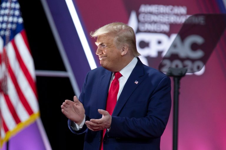 President Donald Trump speaks during Conservative Political Action Conference, CPAC 2020, at the National Harbor, in Oxon Hill, Md., Saturday, Feb. 29, 2020.