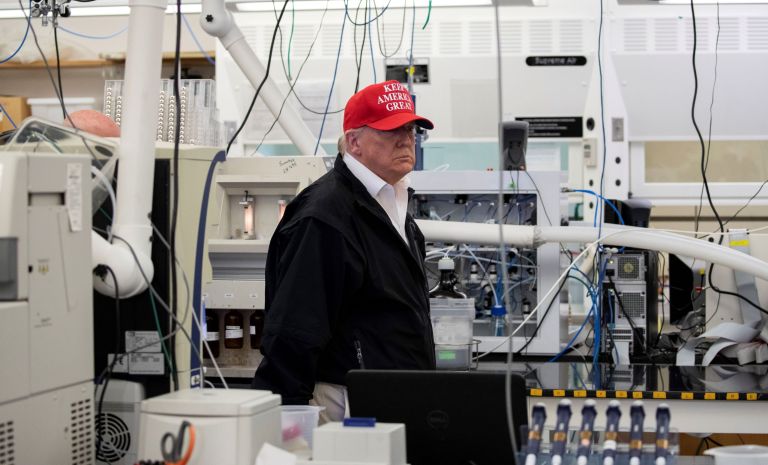 President Trump tours the CDC headquarters in Atlanta last year