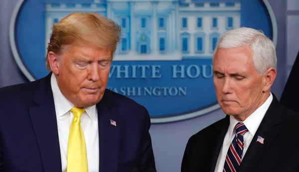 Trump and Pence have not been tested for coronavirus
