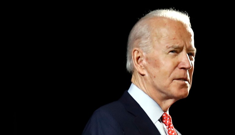 Democratic presidential candidate former Vice President Joe Biden speaks.