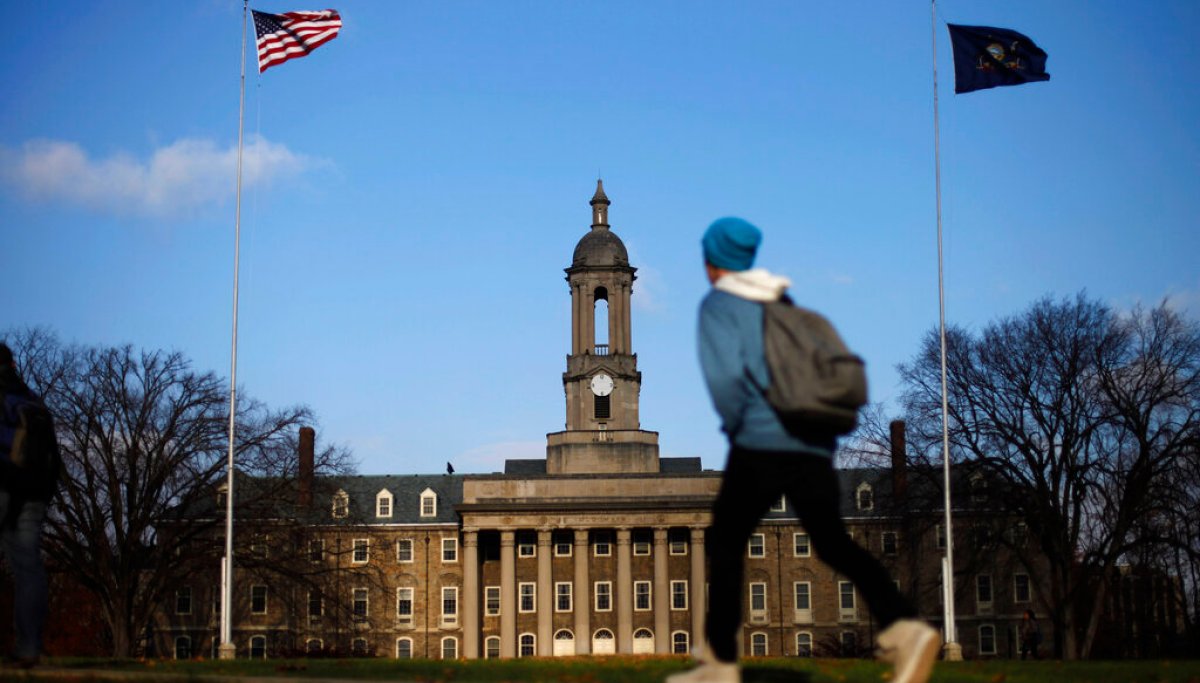 Penn State landmarks vandalized with red paint and cryptic messages