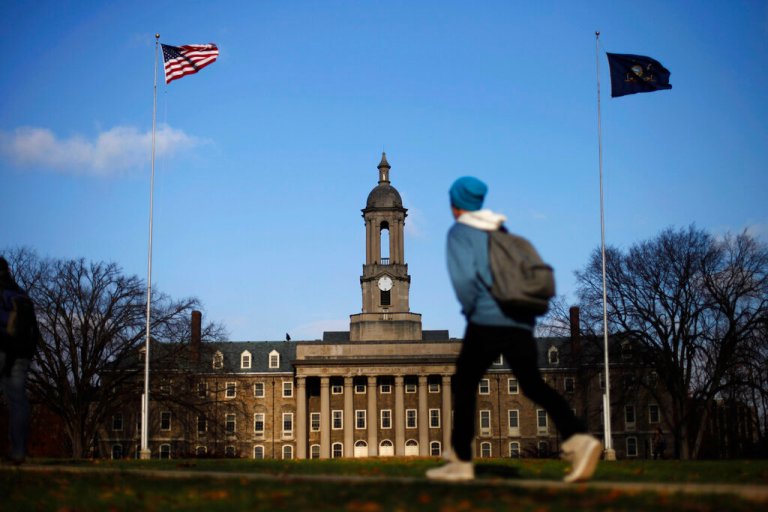 Penn State landmarks vandalized with red paint and cryptic messages