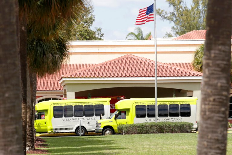 The Atria Willow Wood assisted living facility is pictured, Wednesday, March 18, 2020, in Fort Lauderdale, Fla.
