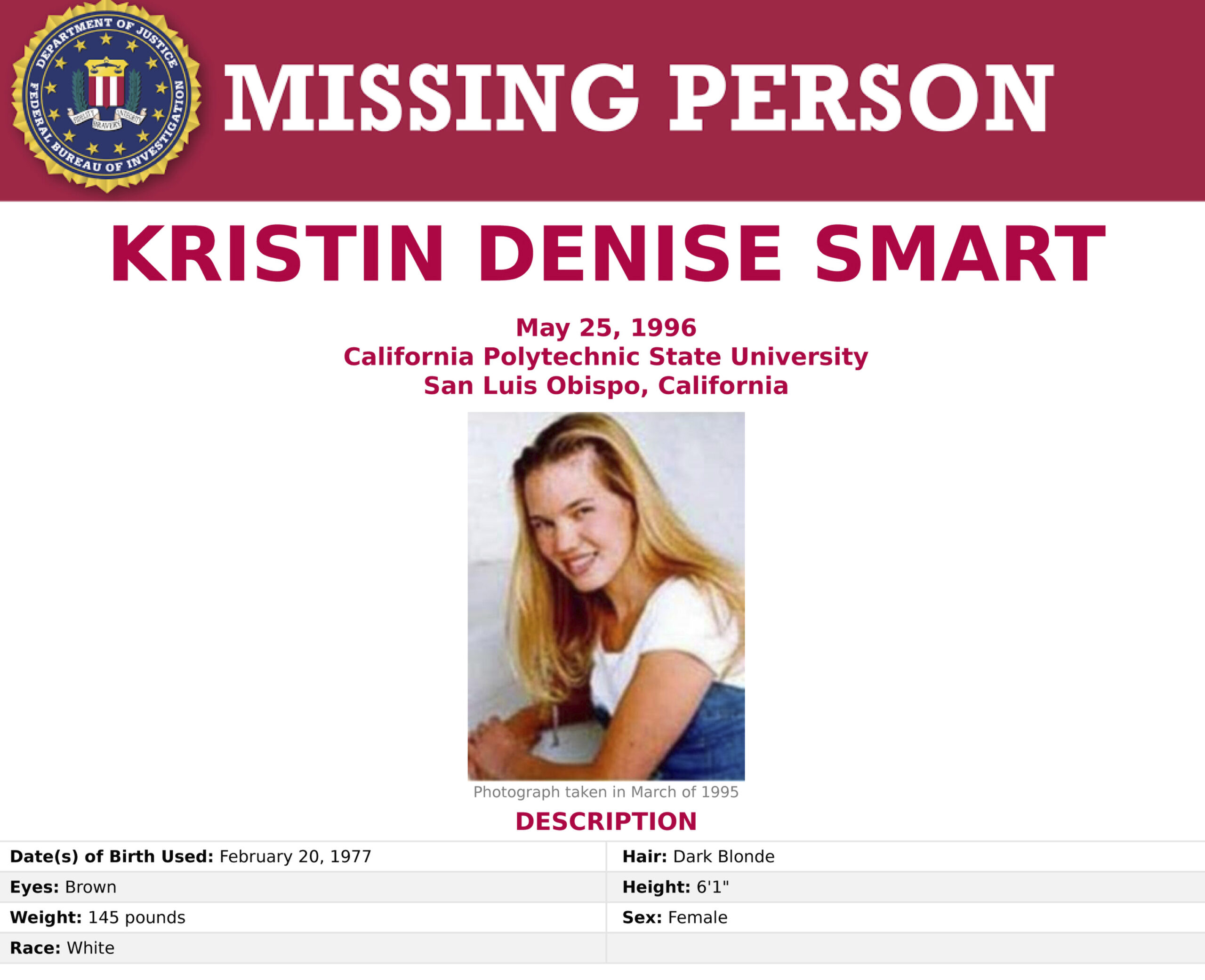 Two suspects arrested in 1996 disappearance of Kristin Smart