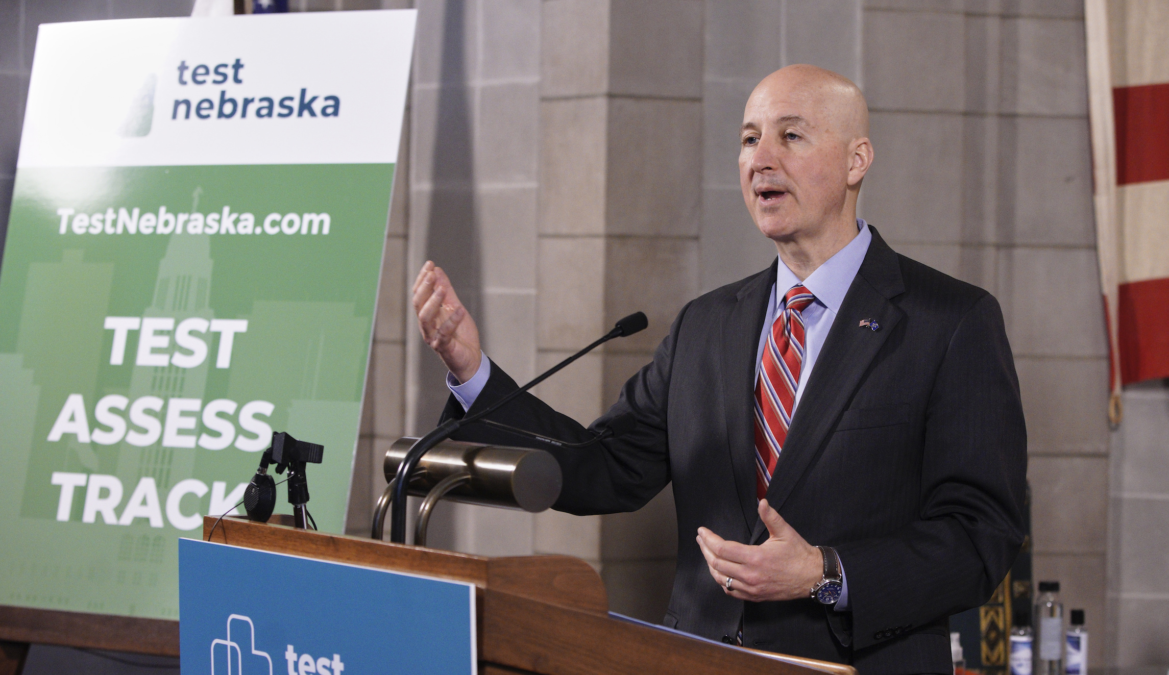 Nebraska governor vows to withhold funding from municipalities mandating use of face masks