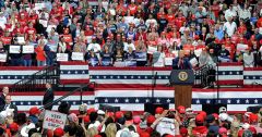 Rally gives Trump chance to go on attack after weeks of defense